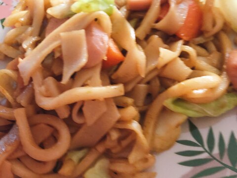 カレー風味♡焼きうどん♡